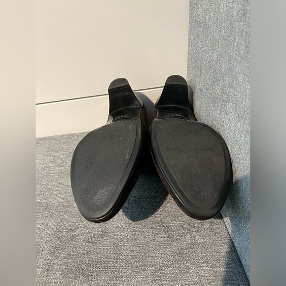 Munro Womens Brown Leopard Print Fabric Zip Up Booties - Picture 3 of 6